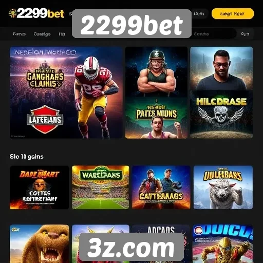 Variedade de jogos oferecidos no 2299bet